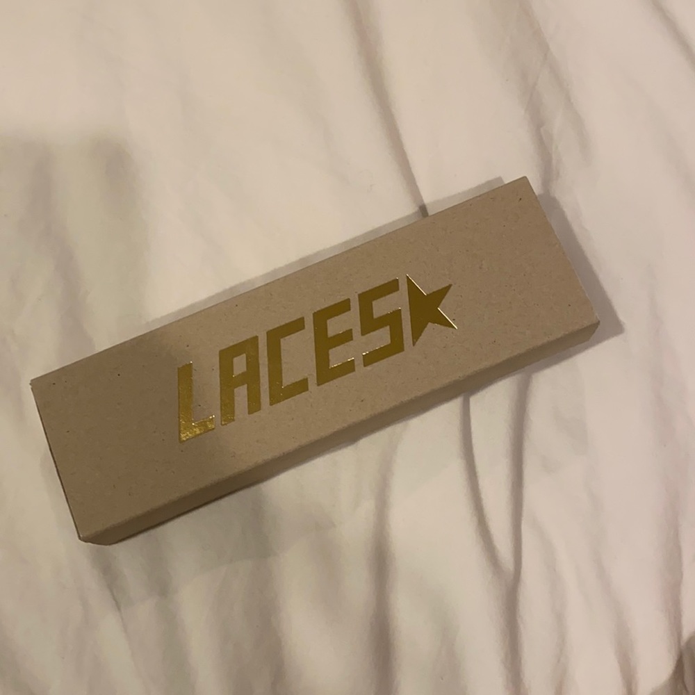 Metallic red golden goose laces